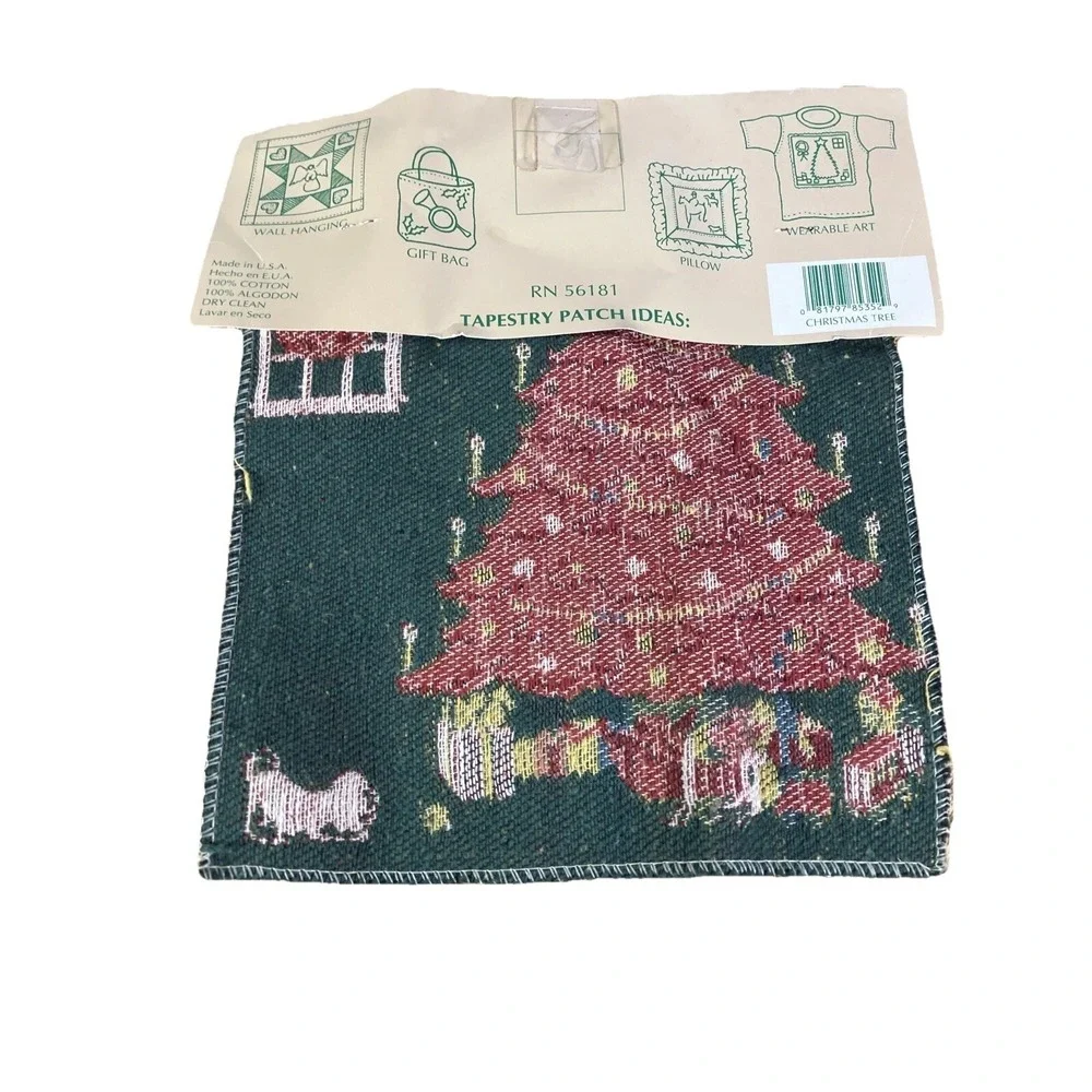 Lot 3 New 9x9 Tapestry fabric Patch Pillow Wall Hanging‎ Tote Christmas Holiday